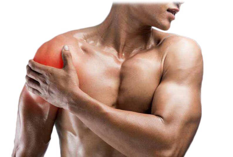 Muscle pain from sports injury. 