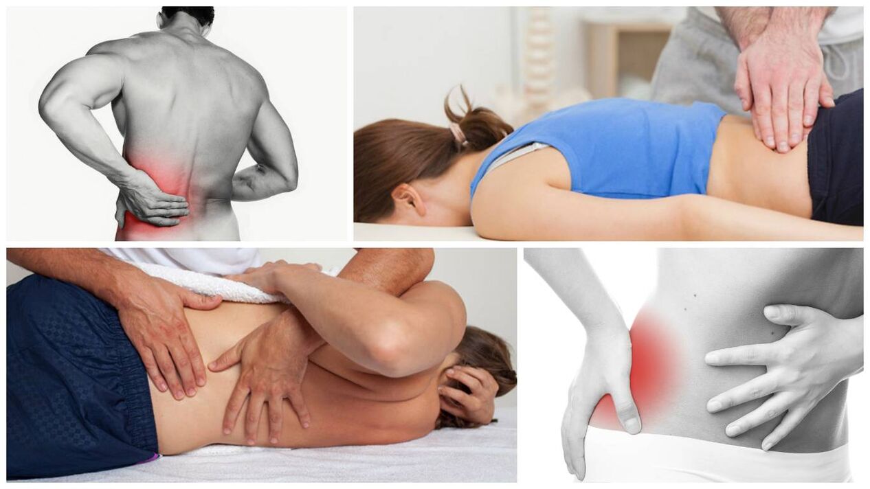 Symptoms and causes of back pain. 