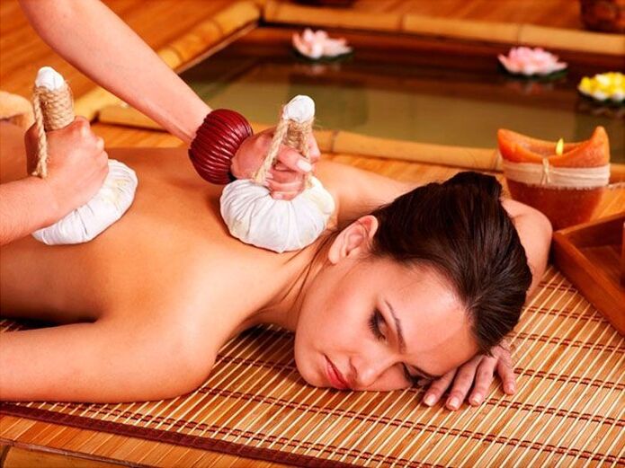 Carrying out an ice massage session.